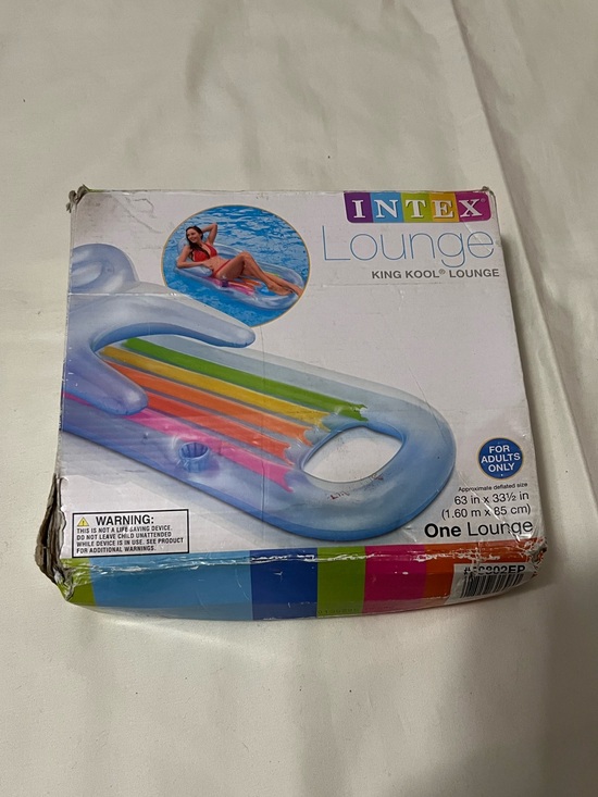 Intex Other - Intex Rainbow King Kool Inflatable Lounge - Blue
